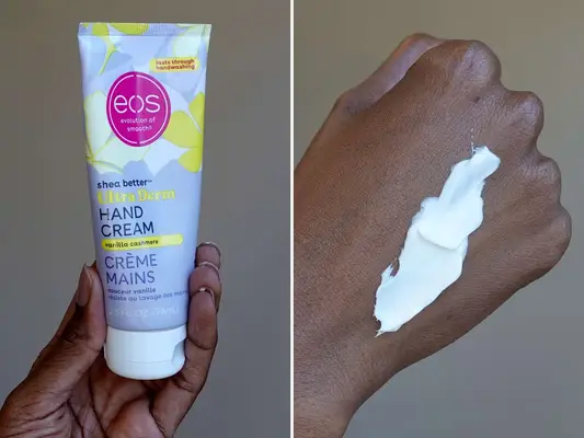 EOS Product and Swatch on Hand