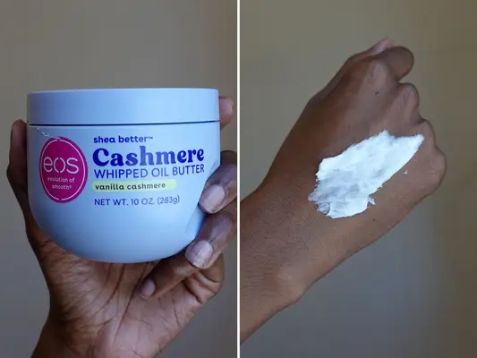 EOS Product and Swatch on Hand