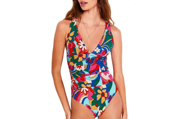 Boden Mykonos Deep V Swimsuit