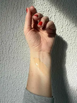 texture shot of foundation on wrist