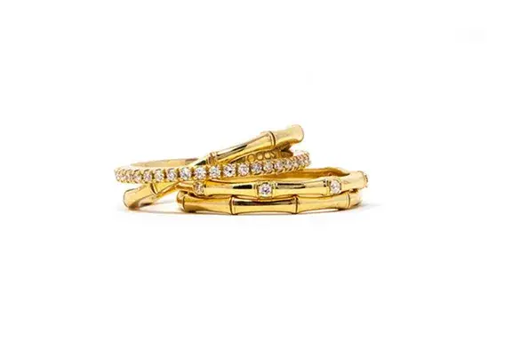 Omi Woods The Bamboo Diamond Eternity Wrap Ring