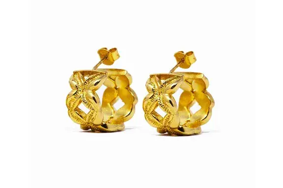 Omi Woods The Woven Cowrie Earrings II