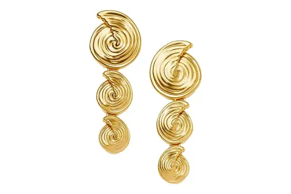 Missoma Spiral Statement Drop Earrings