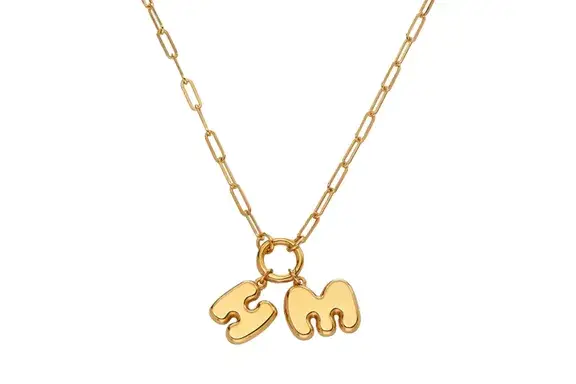 Oak And Luna Bubble Up Initial Necklace