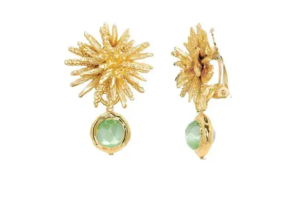 Karine Sultan Coriandoli X Starburst Clip Earrings