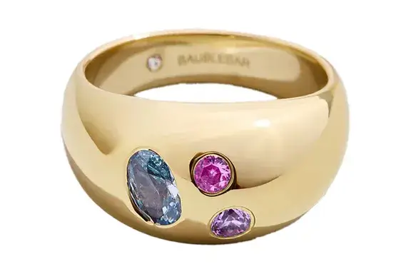 Baublebar 18K Gold Custom Birthstone Ring