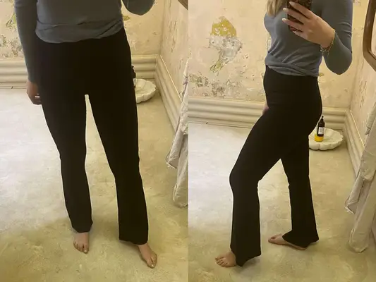 Front and side view Of An Origin Black Legging