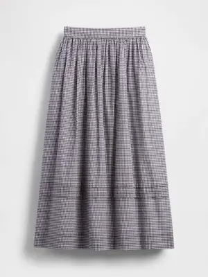 Gap x Doen gingham maxi skirt.